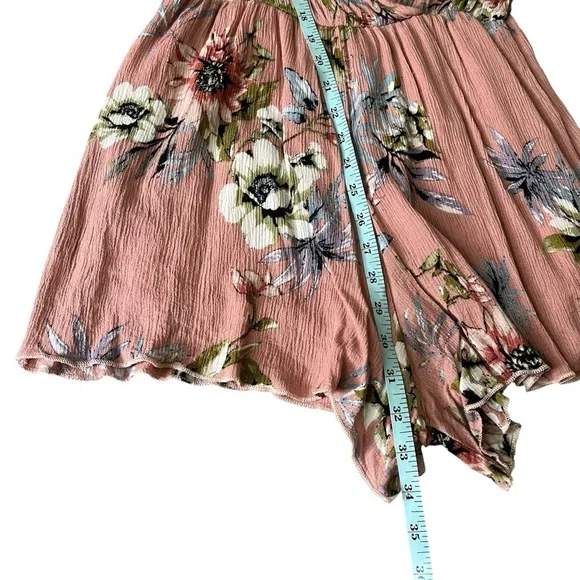 New Mode USA Floral Pink Romper with 3/4 Sleeves Size M - Picture 5 of 7